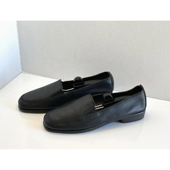 Hush Puppies Heaven Women's 9.5 Black Soft Leather Loafers Slip On Comfort Shoes - Picture 3 of 16